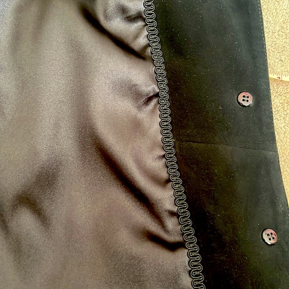 Real suede leather blazer jacket, brand new. Black colour. Size XS. Ital… - Picture 11 of 12